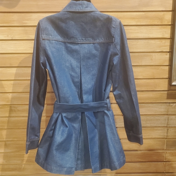 90's vibes Levis Denim trench coat xs Revolve Levi's Red Tab w belt - Picture 7 of 13